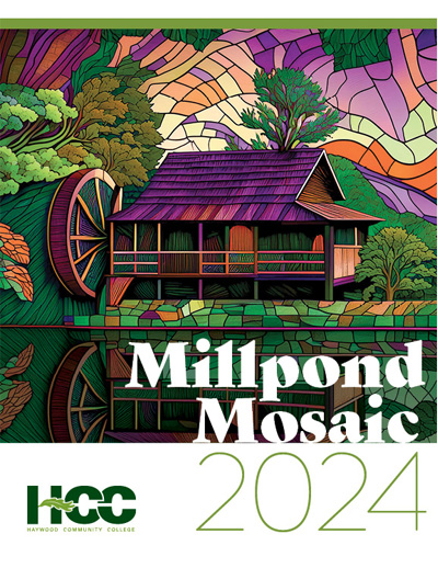 A mosaic tile rendering of the HCC mill pond